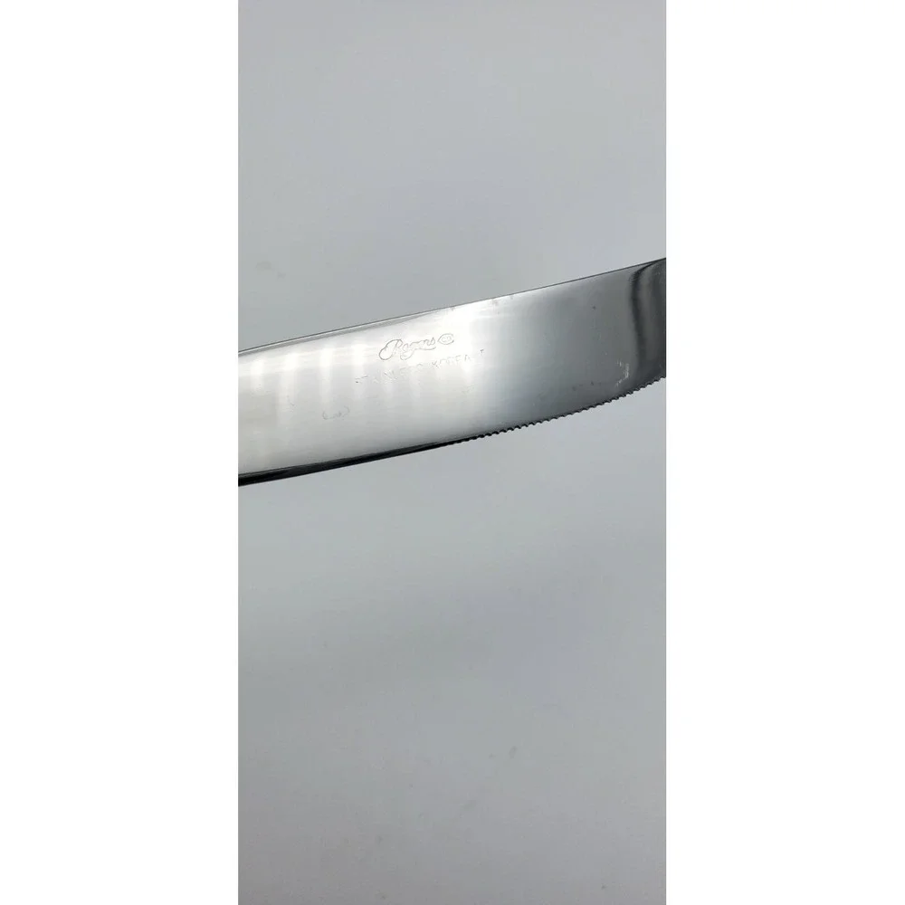 Rogers Co Stanley Roberts Kings Berry Pattern Stainles Dinner Knife Butter Korea